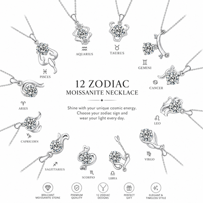 Zodiac Moissanite Necklace