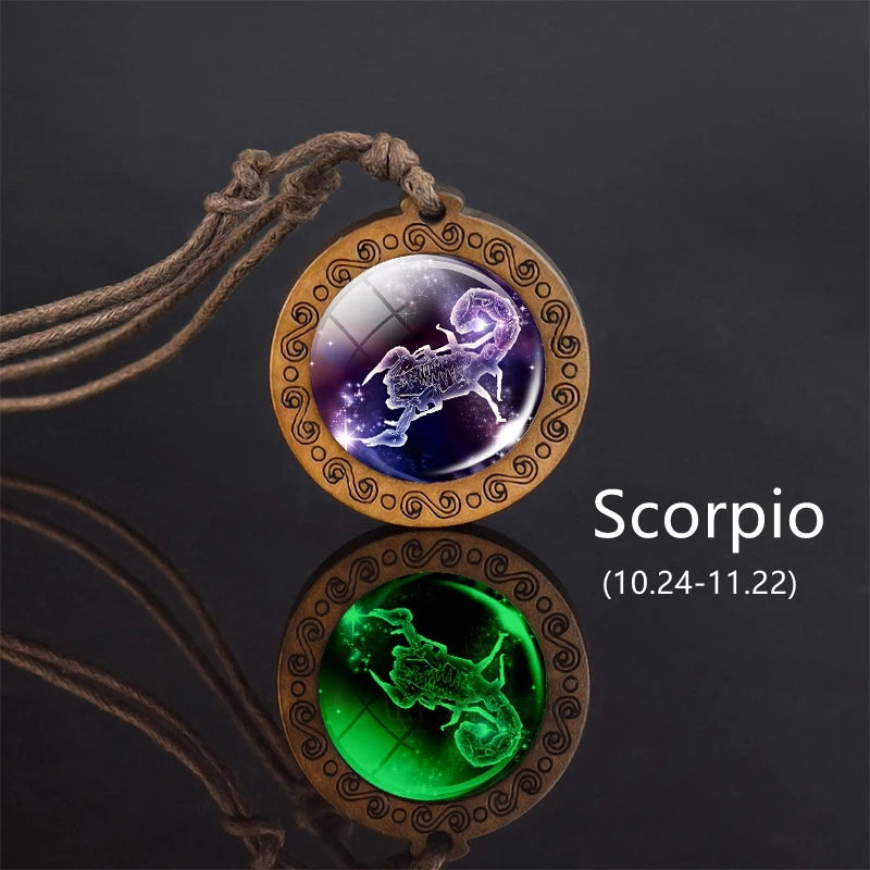 ZodiacWood Charm Necklace