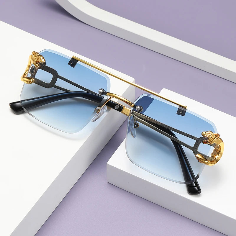 SkyFrame™ Luxe – Rimless Double Bridge Sunglasses