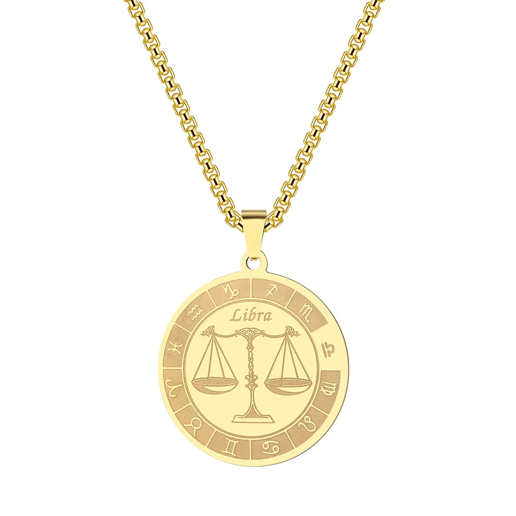 Radiant Gold Zodiac Necklace