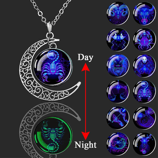 Zodiac Glow Pendant Necklaces