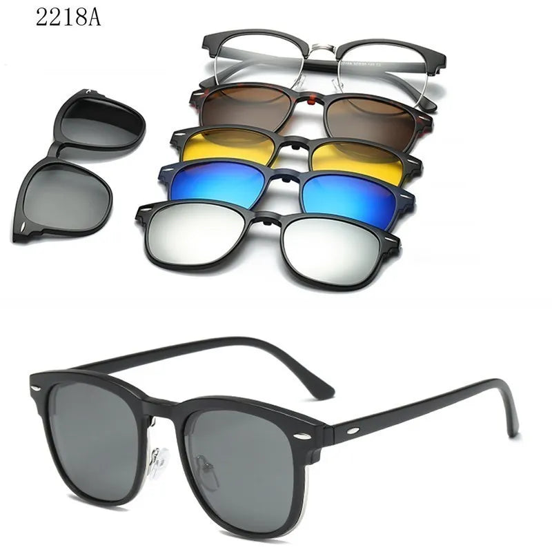 FlexiShade™ 6-in-1 Magnetic Clip-On Sunglasses